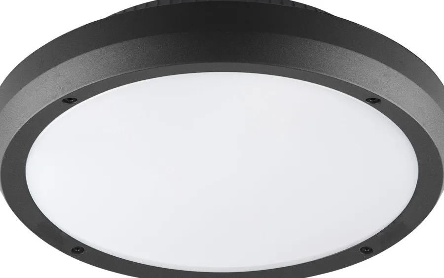 New NorDesign Luno taklampe 30 cm utendørs IP65 13W 3000K IK6 - grå Grafitt