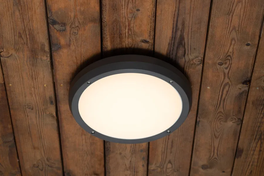 New NorDesign Luno taklampe 30 cm utendørs IP65 13W 3000K IK6 - grå Grafitt
