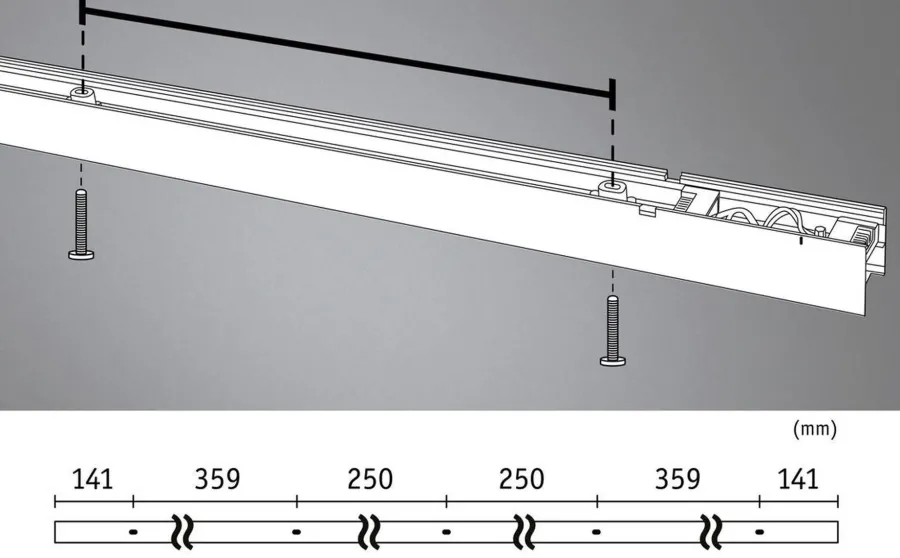 Best Paulmann Lyskanal 1,5 meter til Linion kanalsystem 25,5W 3000 Kelvin