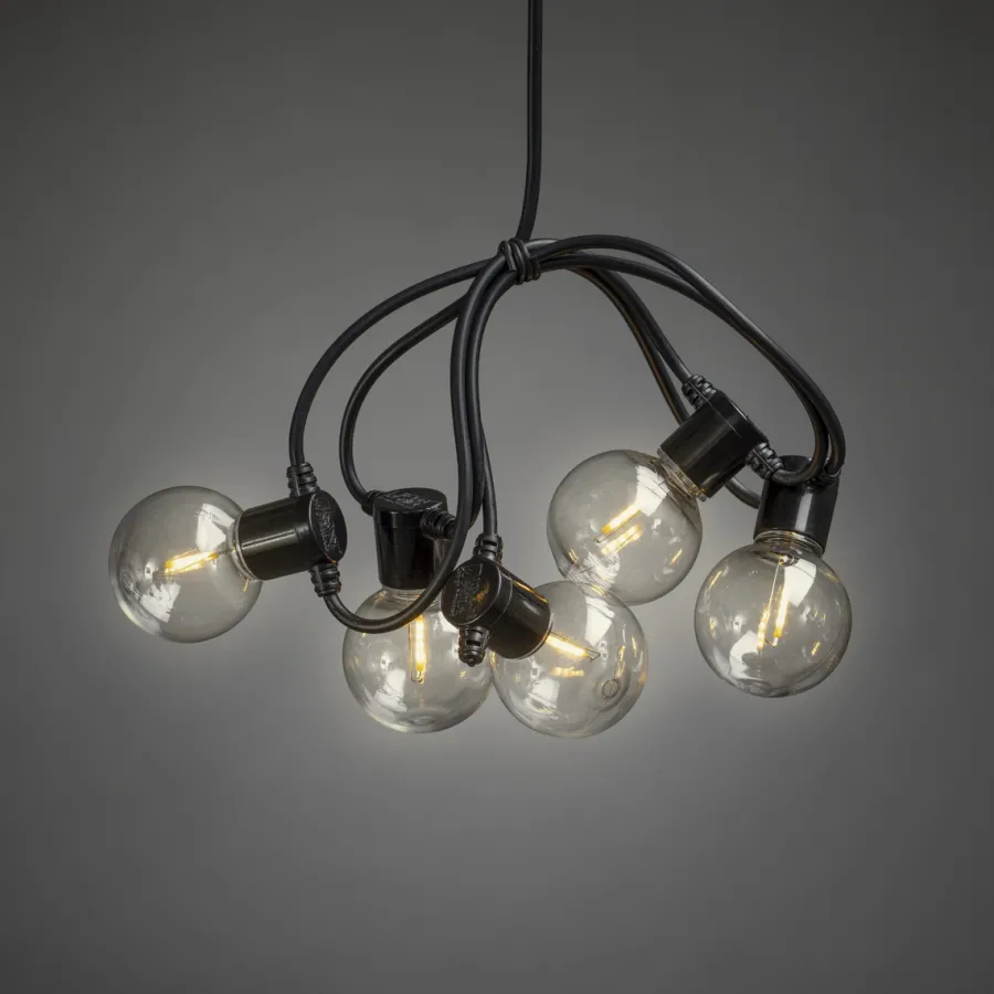 Discount Konstsmide Lysslynge 20 lys, plast - Amber