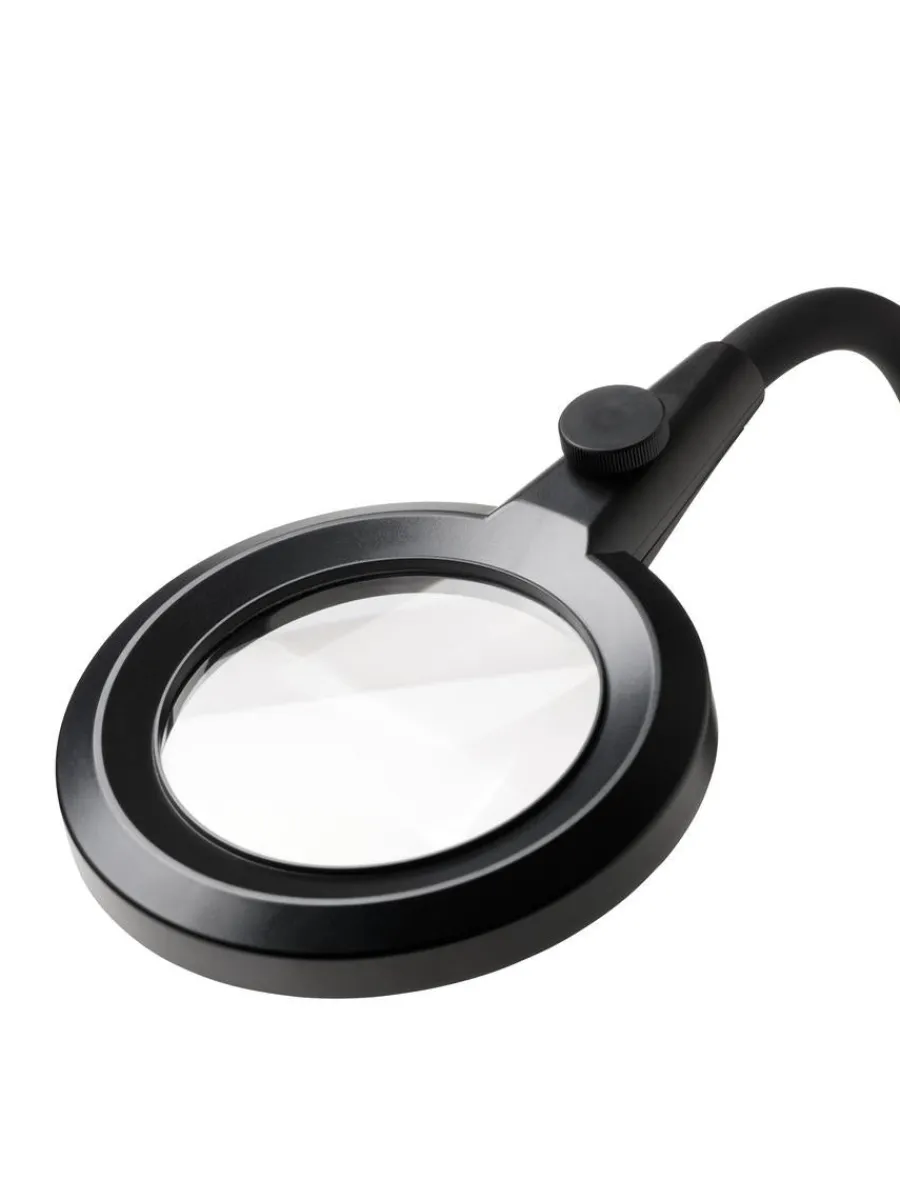 Clearance Halo Designs Magni portabel oppladbar bordlampe med forstørrelsesglass Svart