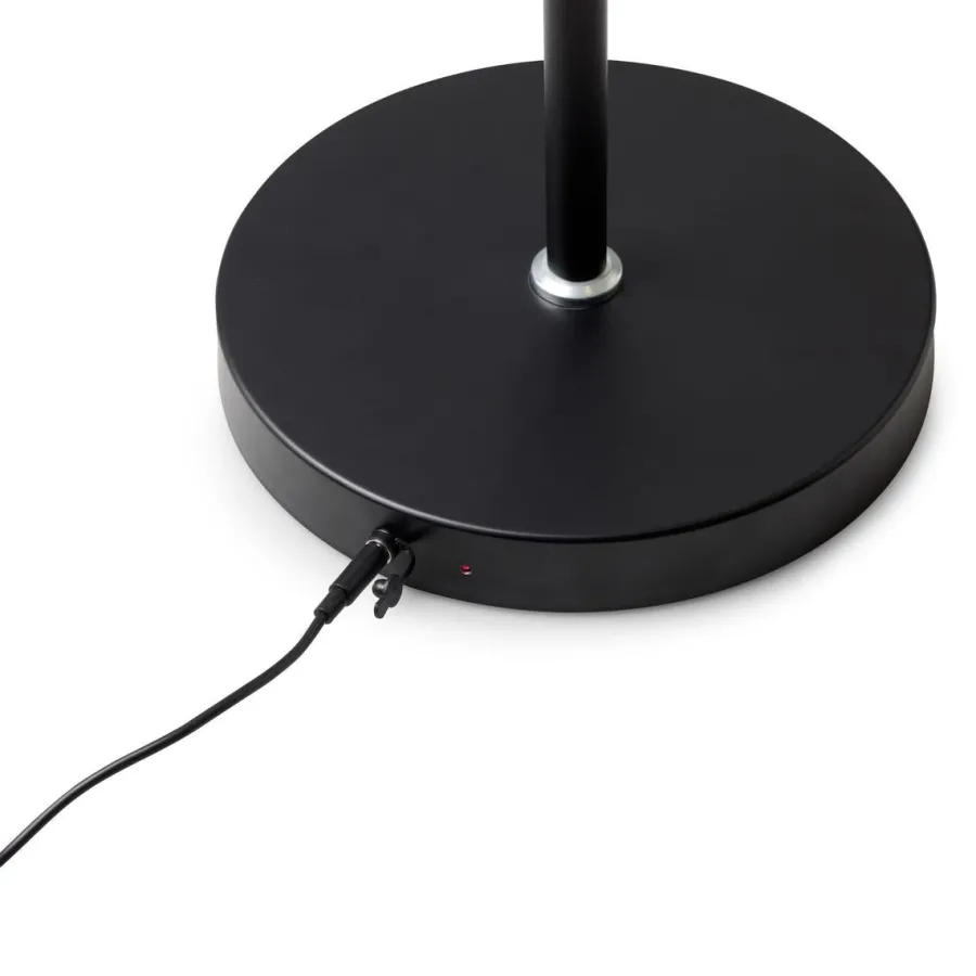 Hot Halo Designs Magni portabel oppladbar gulvlampe med forstørrelsesglass Svart