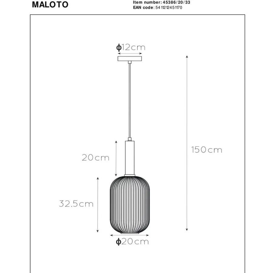 Discount Lucide Maloto takpendel 20 - Grønn