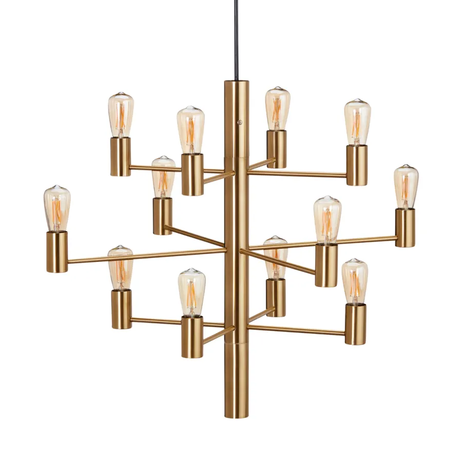 Discount Herstal Manola takpendel 12 lys - Satin Messing