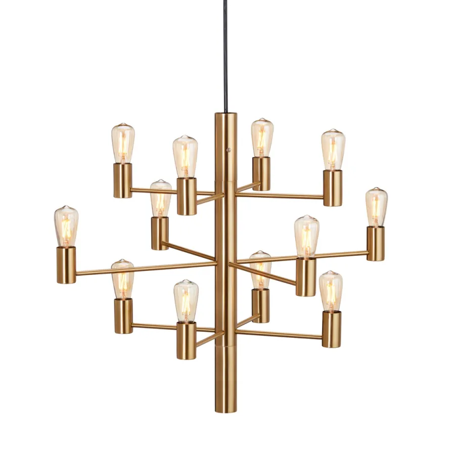 Discount Herstal Manola takpendel 12 lys - Satin Messing