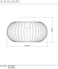 Outlet Lucide Manuela taklampe 40 cm Svart