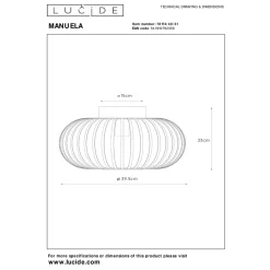 Outlet Lucide Manuela taklampe 40 cm Svart