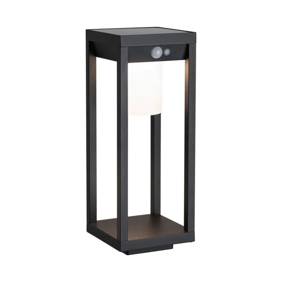 Best Paulmann Marisol pullert utendørs 5,5W 3000 Kelvin m/bevegelses sensor - Solcelle Svart
