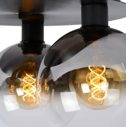 Sale Lucide Marius taklampe 3 Svart / Røyk
