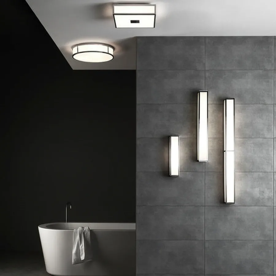 Discount Astro Lighting Mashiko 300 Square taklampe IP44 - Polert Krom