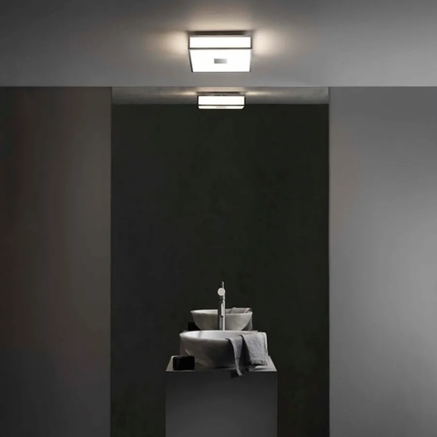 Discount Astro Lighting Mashiko 300 Square taklampe IP44 - Polert Krom