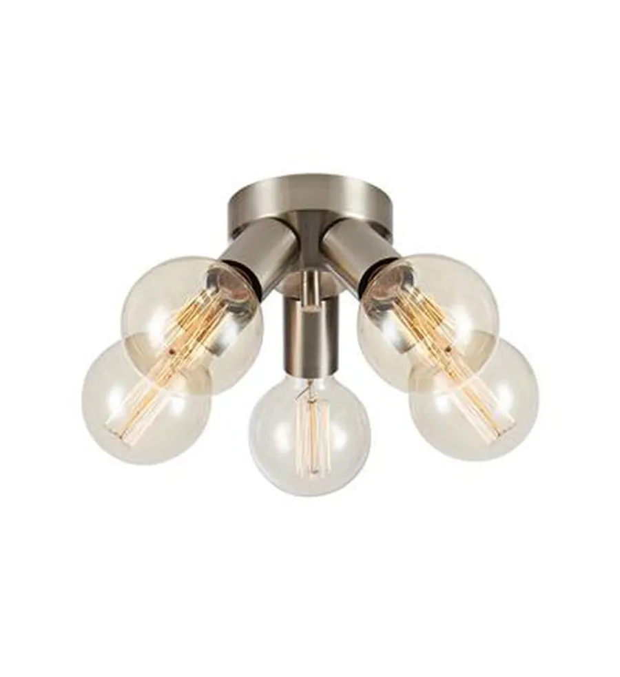 Clearance Marksløjd Mazzo taklampe 5-lys - Satin farget - Nikkel