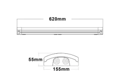 NorDesign Mega Batten lysarmatur 20W 3000/4000K IP44 - 62 cm Hvit