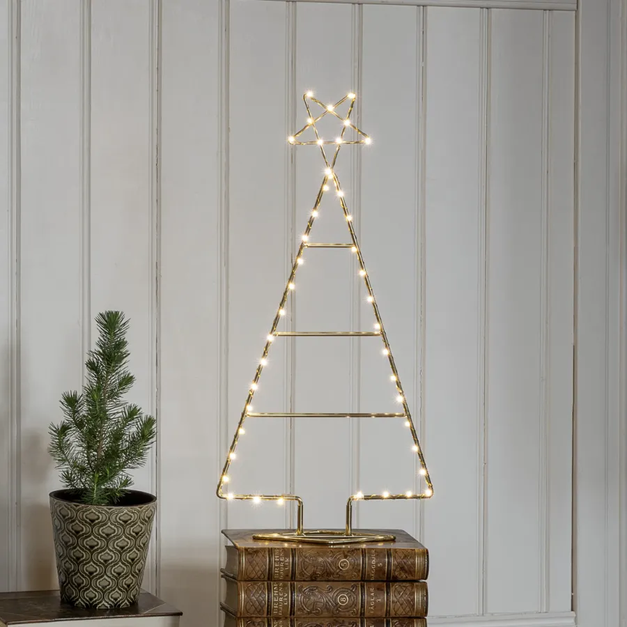 Konstsmide juletre 60 cm 45 LED Messing
