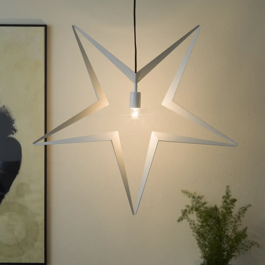 Discount Konstsmide Metallstjerne 45 cm - Hvit