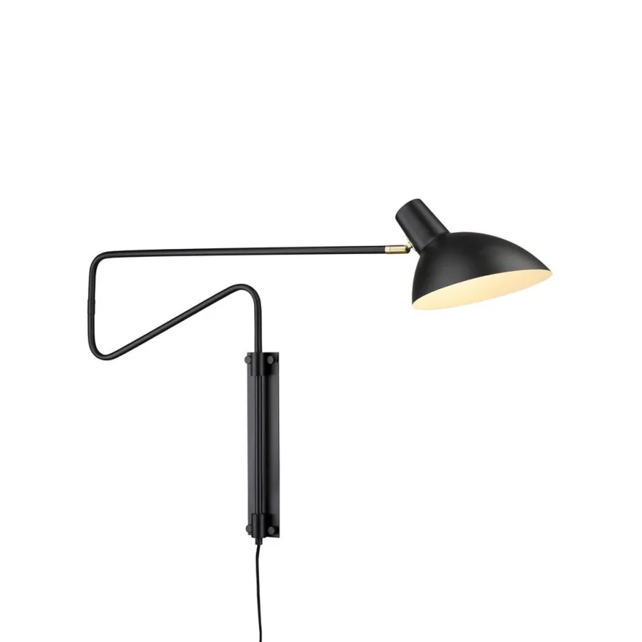 Hot Halo Designs Metropole Deluxe vegglampe medium - Svart