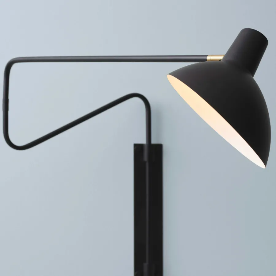 Hot Halo Designs Metropole Deluxe vegglampe medium - Svart