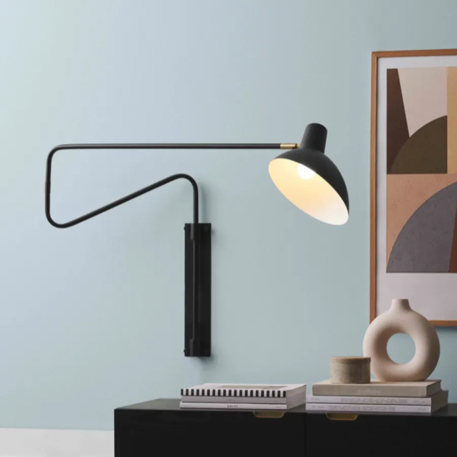 Hot Halo Designs Metropole Deluxe vegglampe medium - Svart