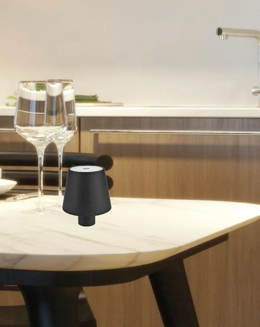 Outlet NorDesign Mida bordlampe 3W IP20 Oppladbar - Kan montere på flaske Svart
