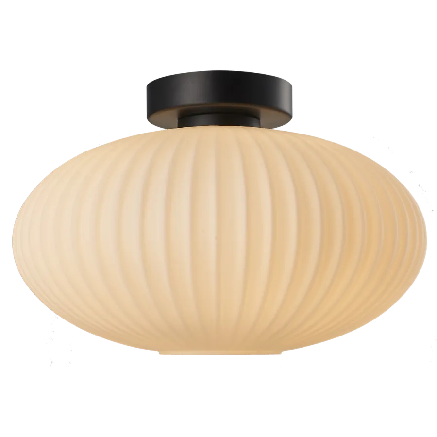 Online Ms - belysning Mika taklampe 30 cm - Svart/Opal Svart / Opal