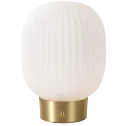 New Ms - belysning Millie bordlampe - Oppladbar Hvit / Messingfarget