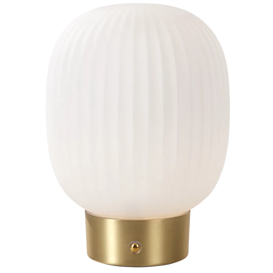 New Ms - belysning Millie bordlampe - Oppladbar Hvit / Messingfarget