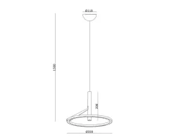 NorDesign Mind 330 takpendel 12,6W 2700 Kelvin RA90 dimbar - Svart