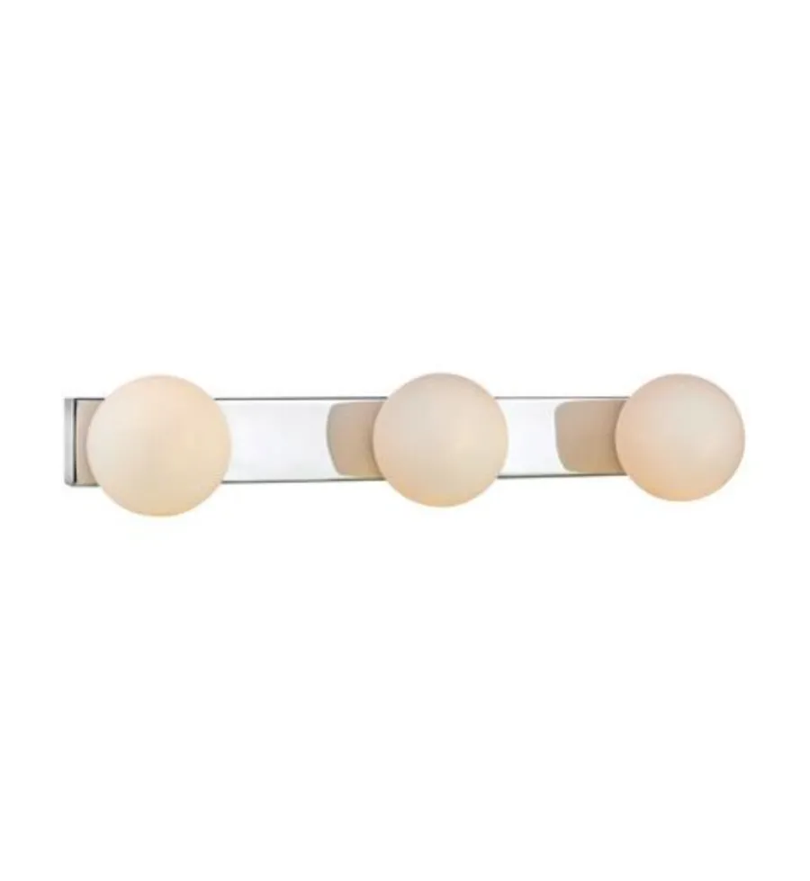 New Marksløjd Mini vegglampe 3 - Krom/opalhvit - Krom / Opal