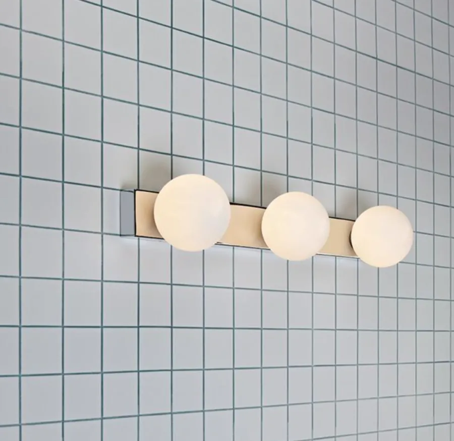 New Marksløjd Mini vegglampe 3 - Krom/opalhvit - Krom / Opal