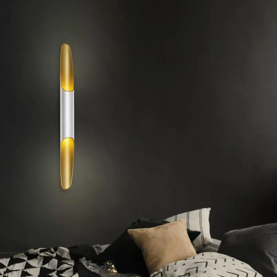 Sale Norlux Mirach vegglampe opp/ned - Hvit/Gull Hvit / Gull