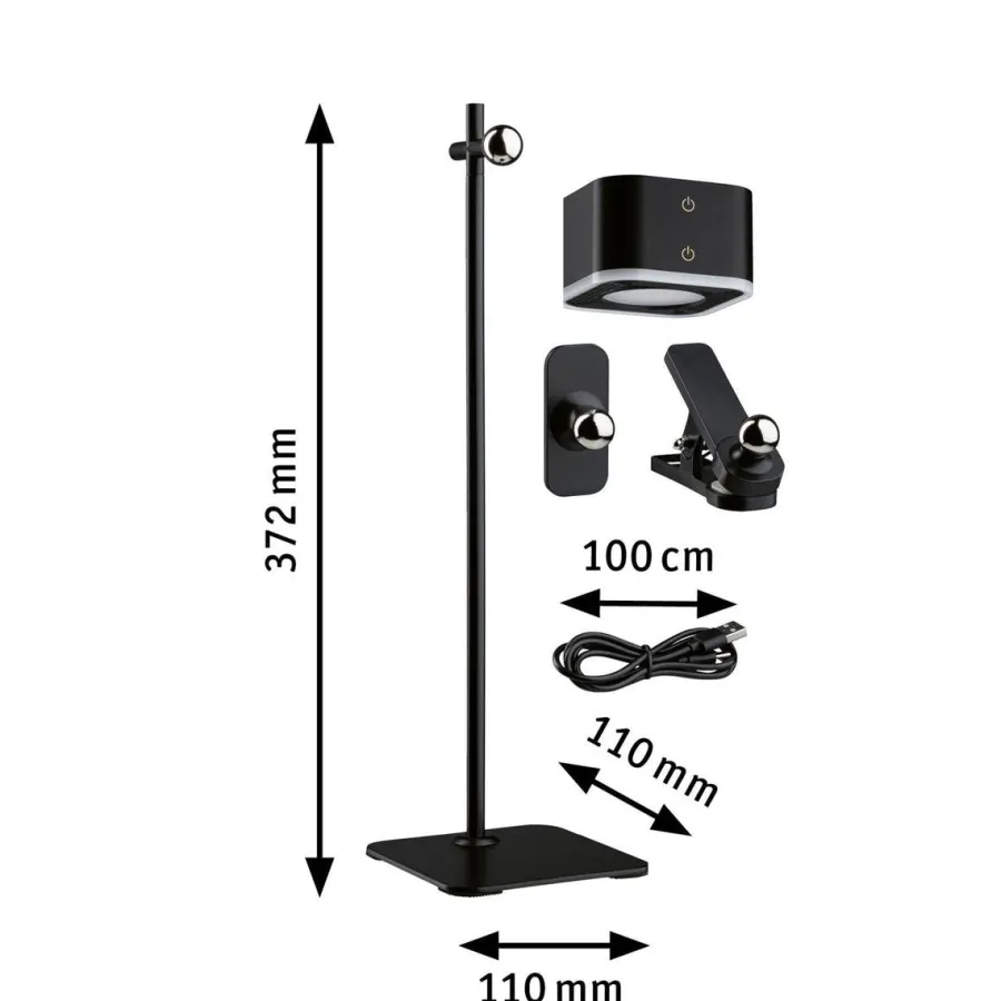 Sale Paulmann Mobil portabel bord/vegglampe oppladbar 1,6W 2700-6500 Kelvin