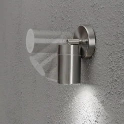Konstsmide Modena vegglampe ned m/tilt - rustfritt Stål