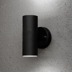 Discount Konstsmide Modena vegglampe opp/ned GU10 Svart