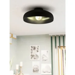 Discount Eglo Mogano takplafond 40 cm E27 - Svart