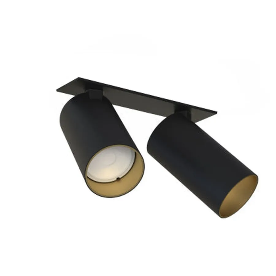 Sale Nowodvorski Mono dobbel innfelt takspot - Svart/Gullfarget Svart / Gull