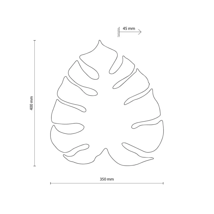 TK Lighting Monstera vegglampe Grønn