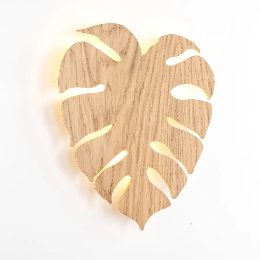 Online TK Lighting Monstera wood vegglampe Eik