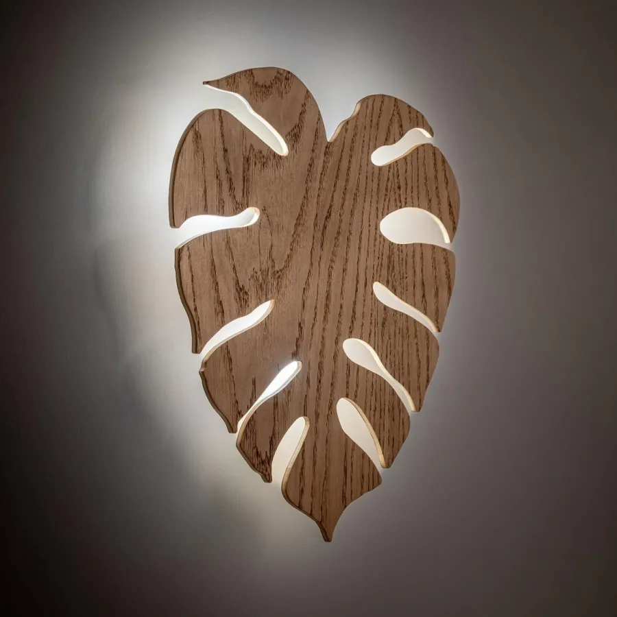 Online TK Lighting Monstera wood vegglampe Eik