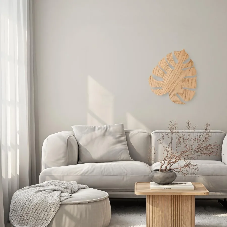 Online TK Lighting Monstera wood vegglampe Eik