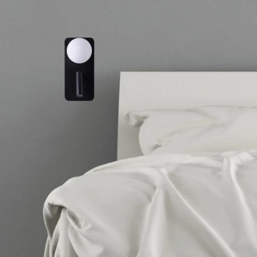 Outlet NorDesign Mooni vegglampe USB - Svart