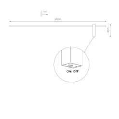 Online Nowodvorski Motive vegglampe large 120 cm 17W 3000K - Svart