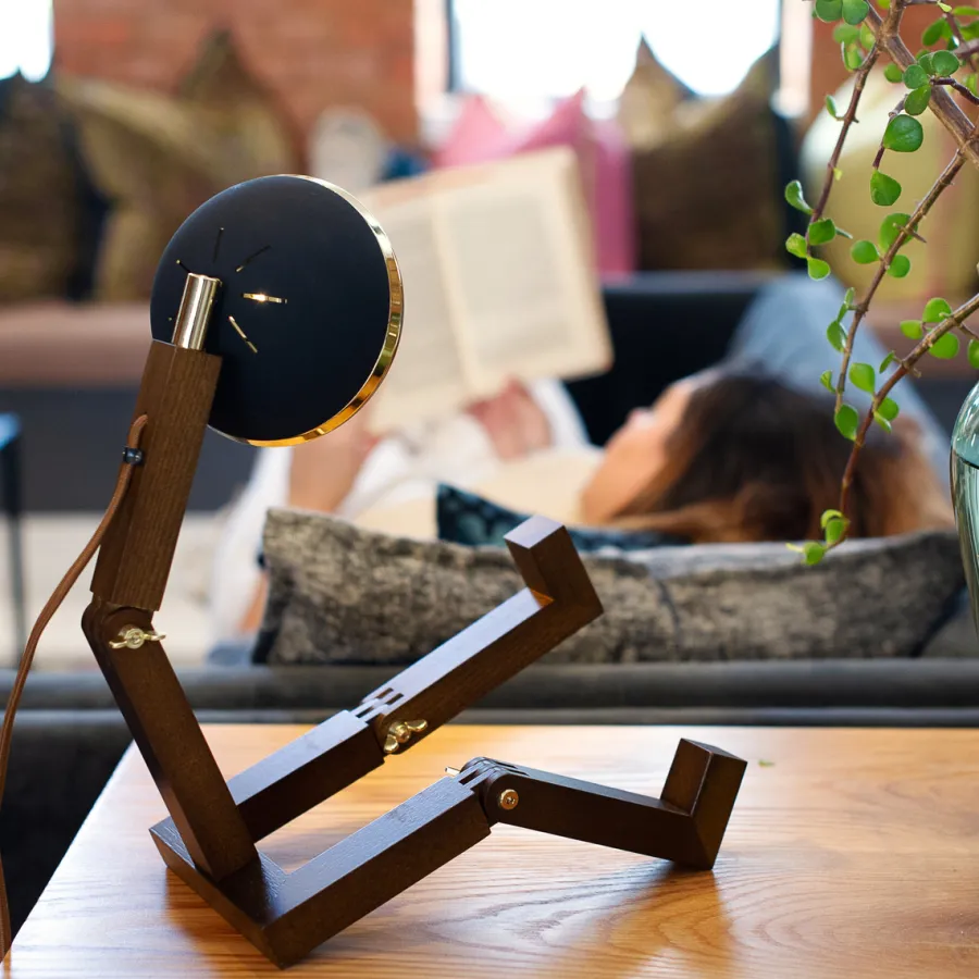 Outlet Piffany Copenhagen Mr. Wattson bordlampe, Limited Edition - Svart og messing Brun / Messing
