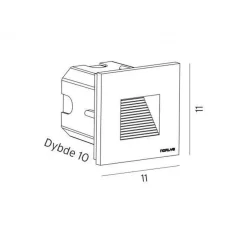 Online Norlys Namsos mini innfelt vegglampe