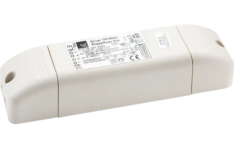 New Sg Armaturen As Nano driver DC 17W 350MA Fase/pushdim Hvit