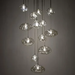 TK Lighting Nebia rondell takpendel 13-lys Brun