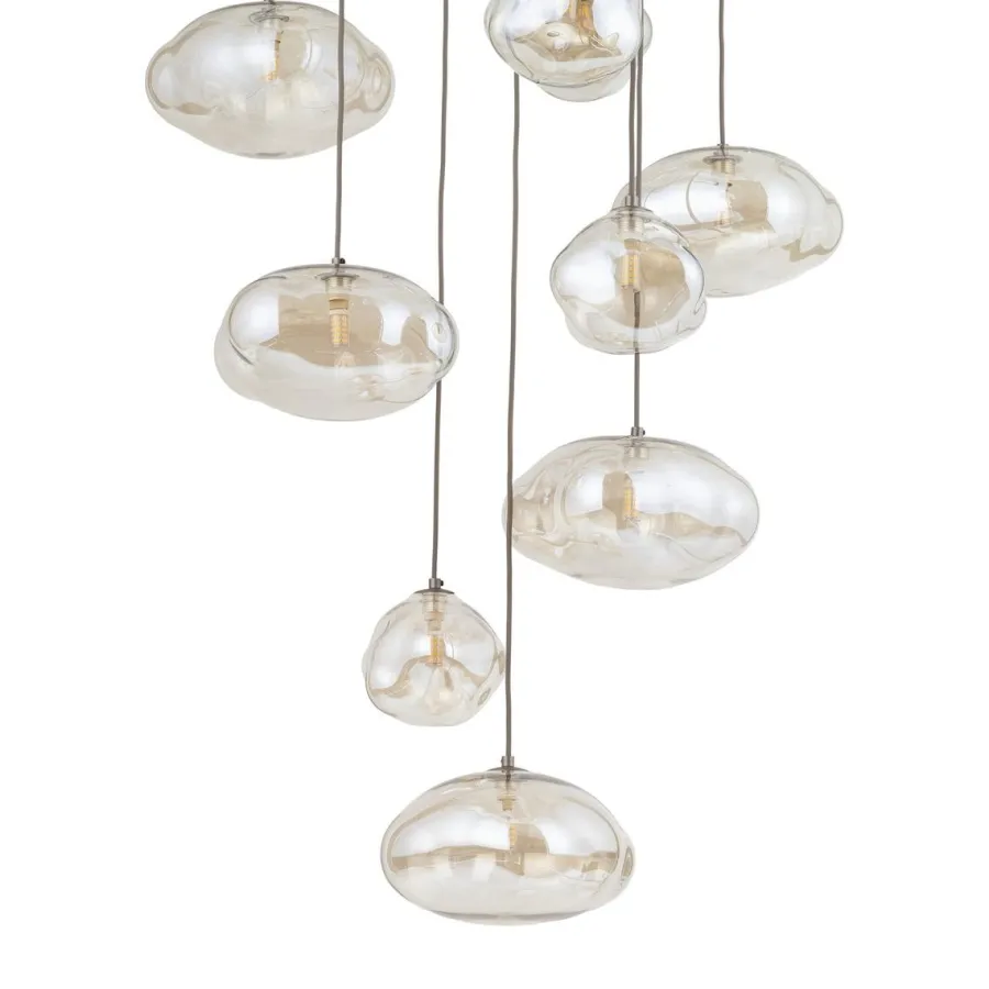 TK Lighting Nebia rondell takpendel 13-lys Brun