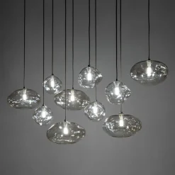 Discount TK Lighting Nebia takpendel 10-lys Brun