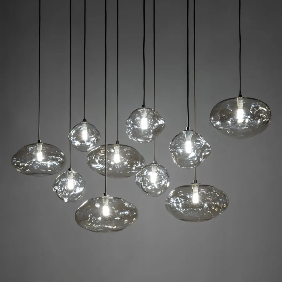 Discount TK Lighting Nebia takpendel 10-lys Brun