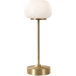 Online Ms - belysning Nellie bordlampe - Oppladbar Hvit / Messingfarget