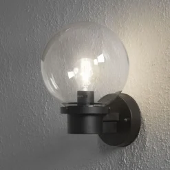 Discount Konstsmide Nemi vegglampe skumringsrele 29cm Svart